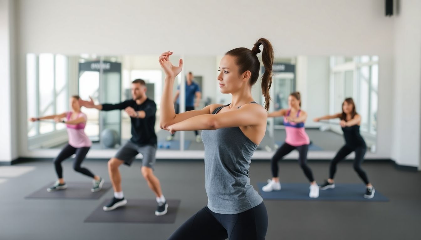 A person doing a variety of exercises in a gym or outdoor setting, demonstrating a well-rounded fitness routine.