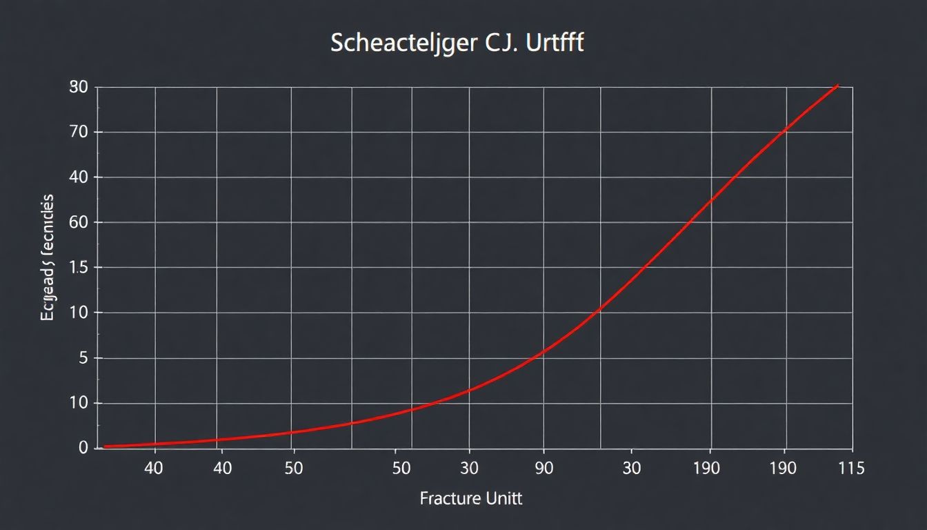 A graph showing the scale-dependent energy of fracture units.