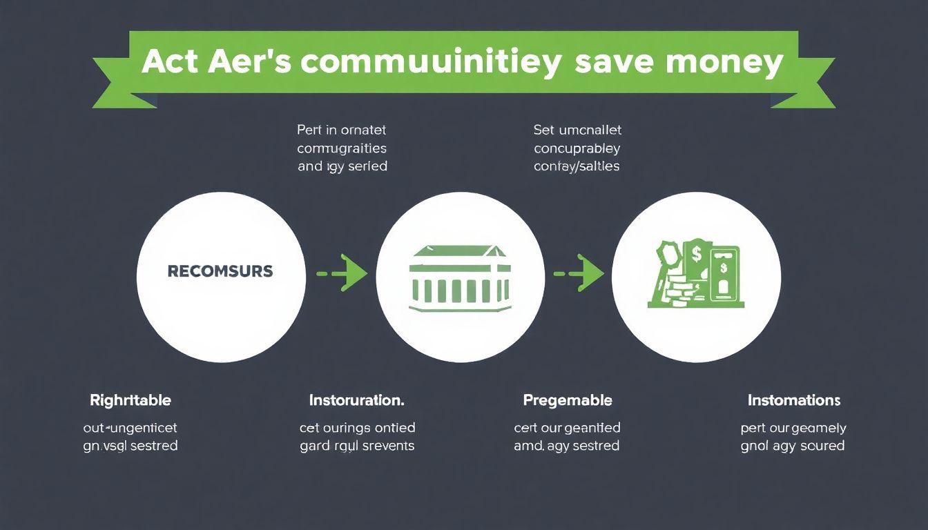 A visual representation of the reimbursement process, showing how the act helps communities save money.