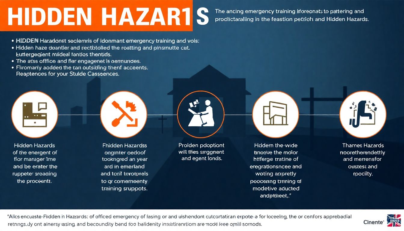 A graphic showing the key findings of the 'Hidden Hazards' report, with a focus on the lack of emergency training and preparation for incarcerated individuals.