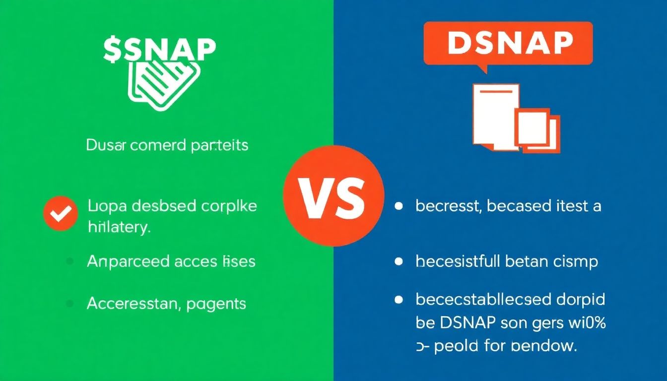 An infographic explaining DSNAP benefits and how they differ from regular SNAP