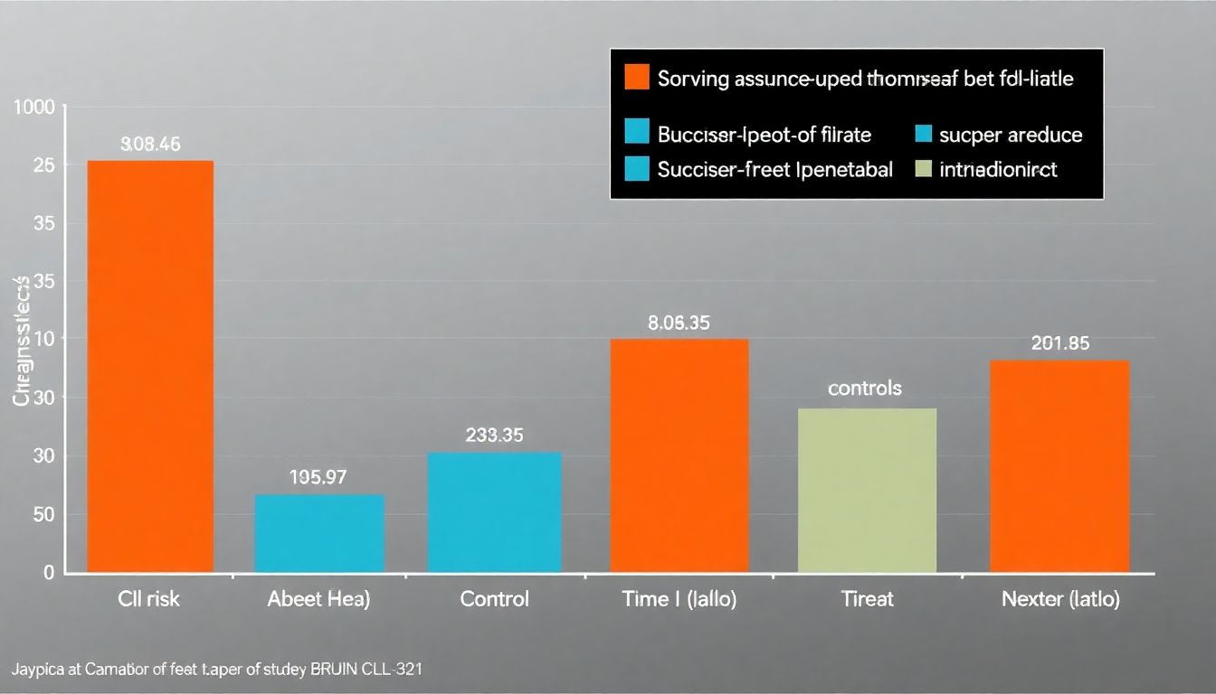 A bar graph showing the risk reduction, progression-free survival, and time to next treatment benefits of Jaypirca compared to controls in the BRUIN CLL-321 study.