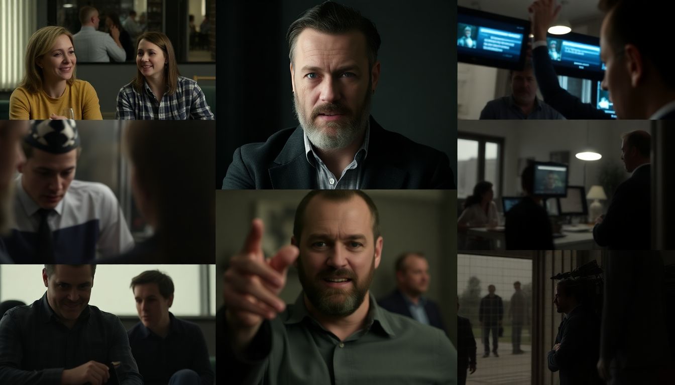 A collage of images from the featurette, including the interviewees, Tom Hardy, and behind-the-scenes footage.