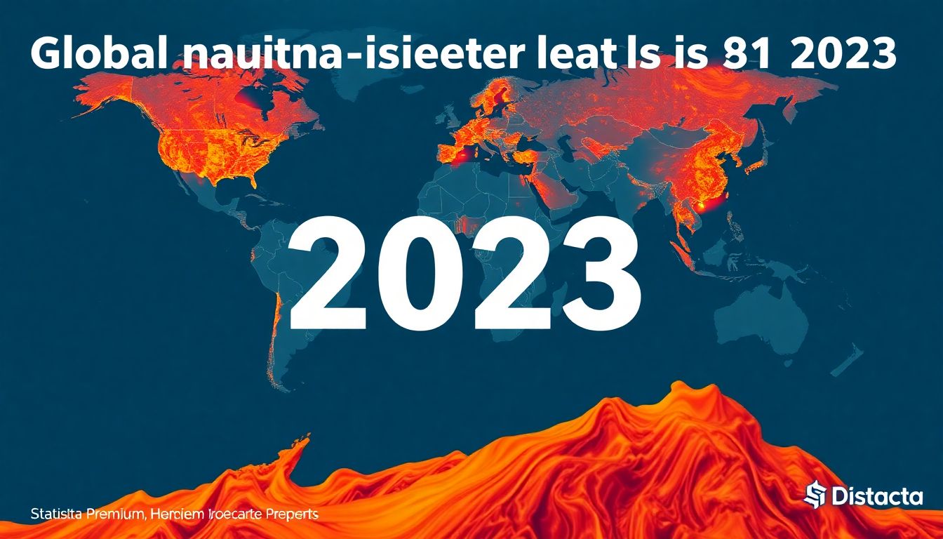 An infographic showing the Statista premium statistic on global natural disaster deaths in 2023, with a striking visual representation of the data.