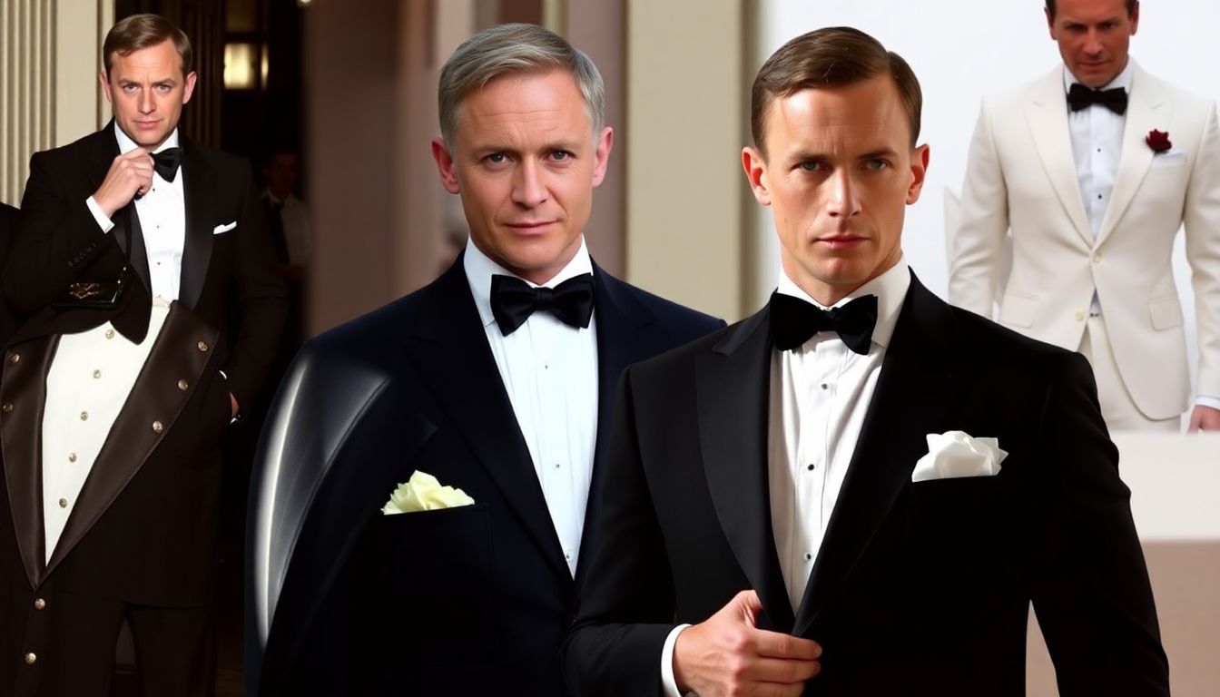 A montage of Daniel Craig's most memorable Bond tuxedos and formalwear.