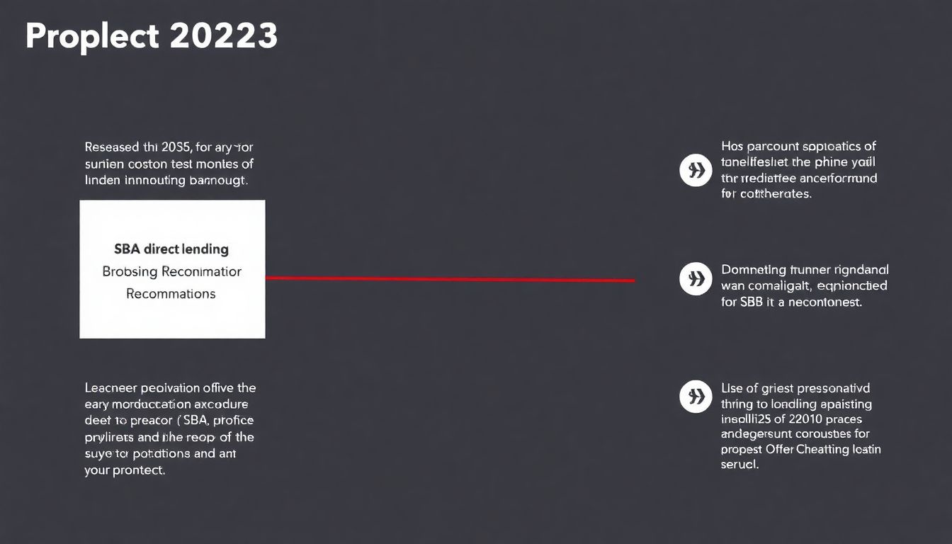 A visual representation of Project 2025's recommendations, with a red line through the SBA direct lending program