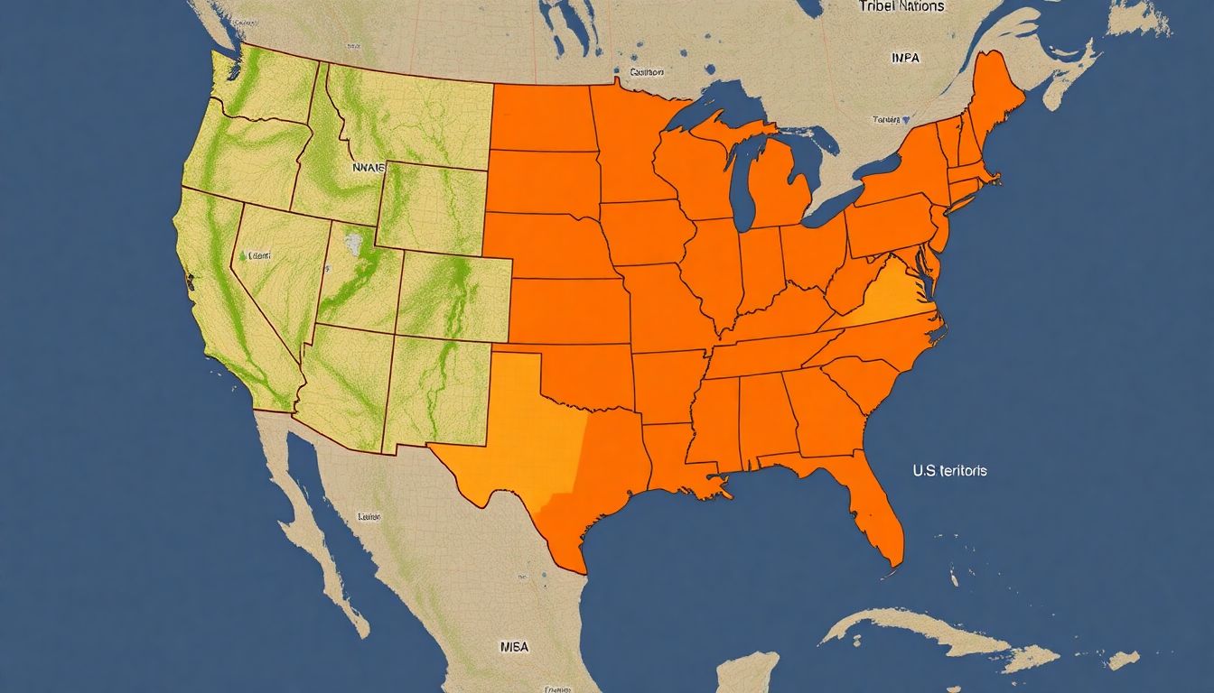 Create a map visualization showing the designated CDRZ across the United States, with highlights on Tribal Nations and U.S. territories.