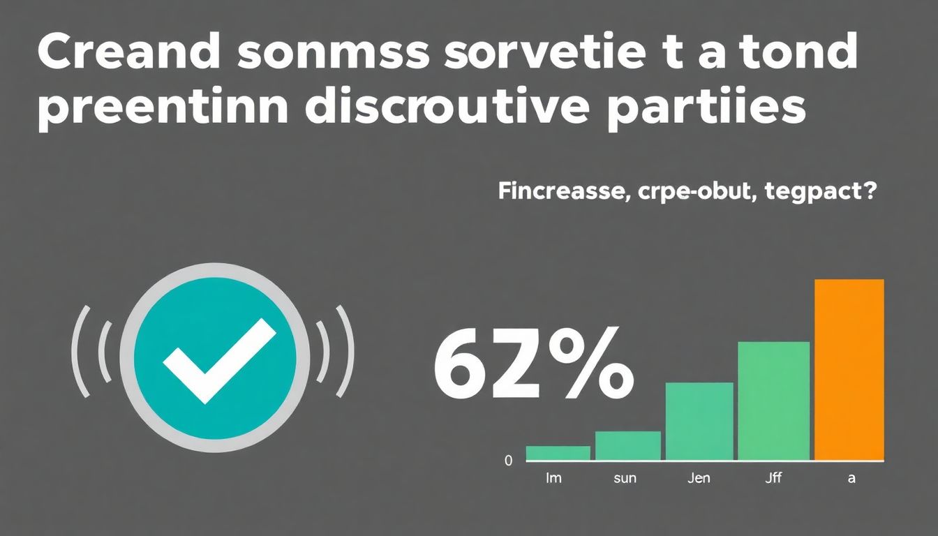 Create a graphic showing a sound sensor device with a checkmark, symbolizing its role in preventing disruptive parties, alongside a chart displaying the decrease in party incidents.