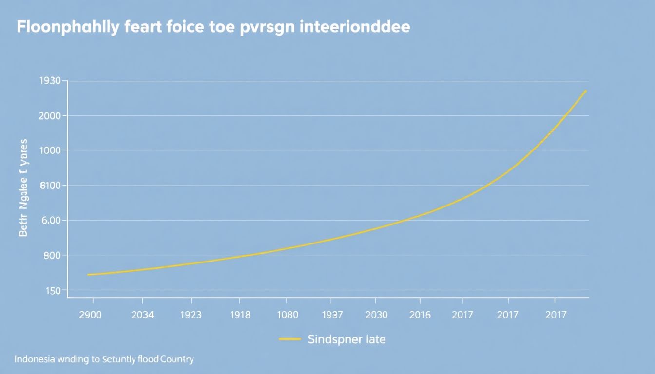 Design a graph showing the mortality rate trends before and after milestone flood events in the studied countries, with a focus on Indonesia as a notable exception.