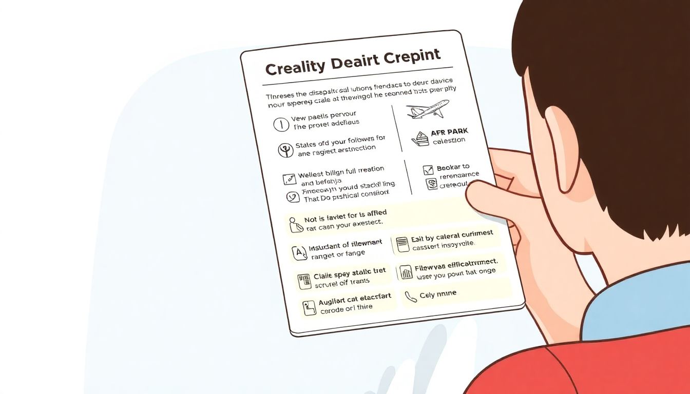 Create an illustration of a airplane safety card with highlighted sections representing the importance of following crewmember instructions.