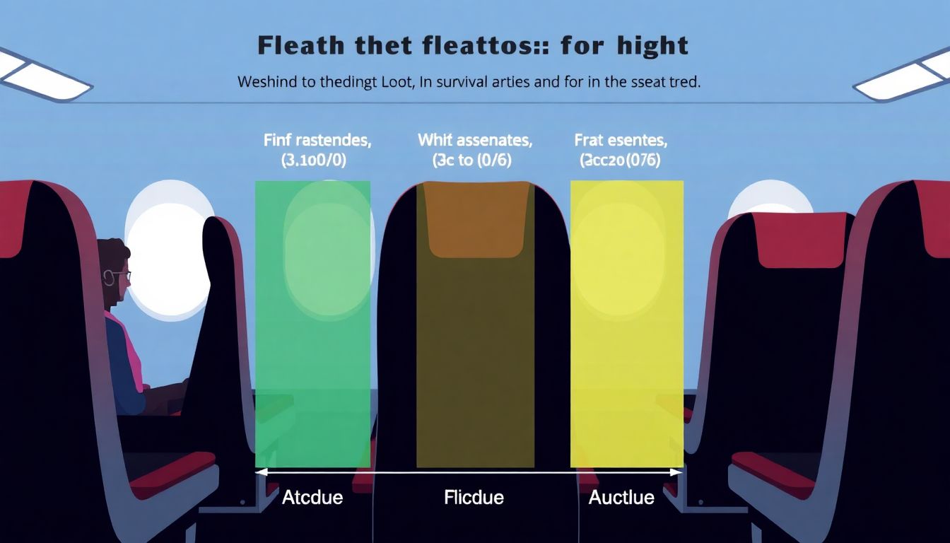 Design a chart comparing the survival rates of passengers seated in the front, middle, and rear sections of the aircraft, based on the studies mentioned.