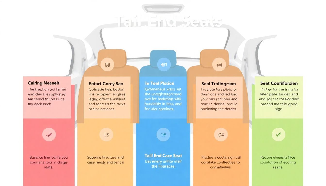 Design a final image that summarizes the key points discussed in the article, with a focus on the tail end seats and their potential benefits.