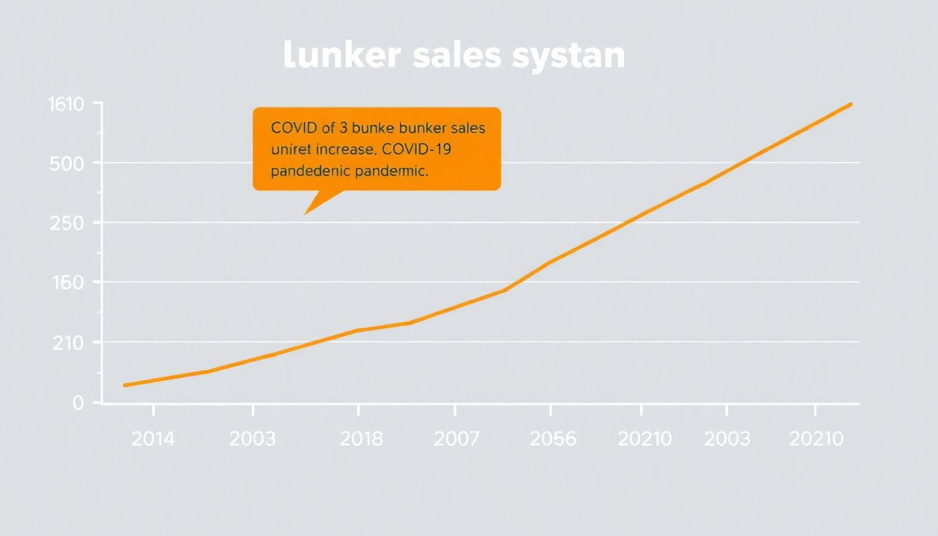 A graph showing the increase in bunker sales over the years, with a highlight on the spike during the COVID-19 pandemic.