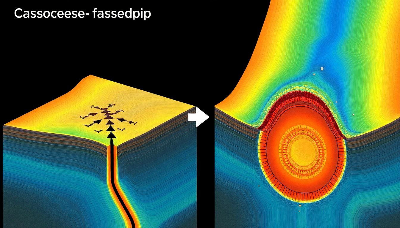 Illustrate the cascade-up process with a series of images showing a small fracture growing into a large earthquake.