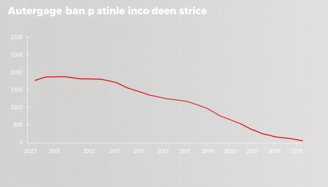 A line graph illustrating the average points of promoted teams over the past two decades, with a notable decline in recent years.