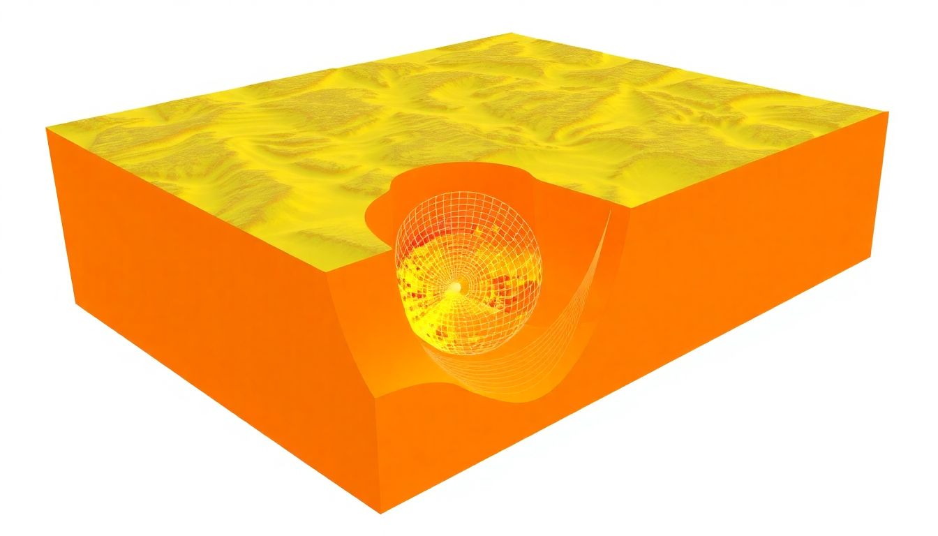 Show a visual representation of the simulated rupture process within a complex fault system, highlighting the emission of seismic waves.