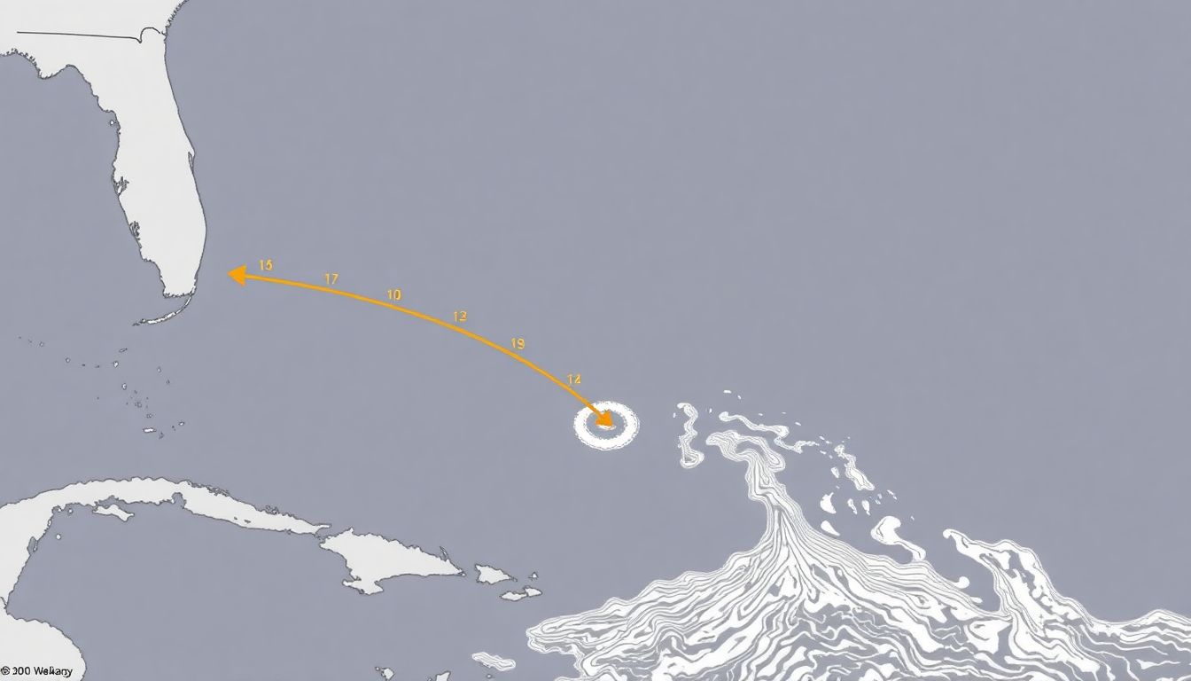 Illustrate the path of Hurricane Helene from its landfall in Florida to its impact on the southern Appalachian Mountains, showing the extensive rainfall and flooding.