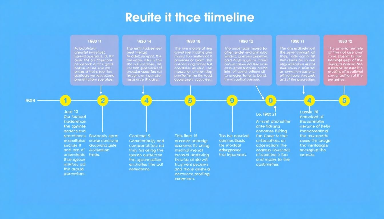 Depict a timeline infographic with key milestones and the final approval by the Cabinet.